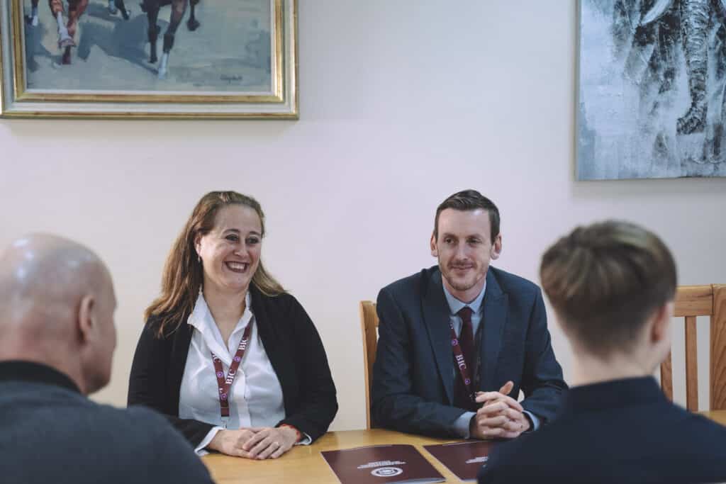 Admissions meeting with a family at The Benalmádena International College